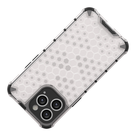 Honeycomb etui iPhone 14 Pro pancerny hybrydowy pokrowiec niebieskie