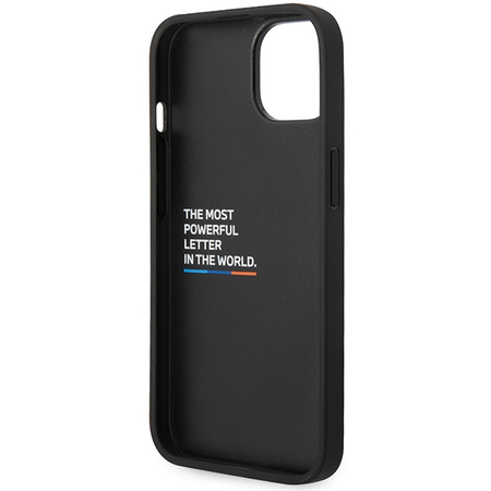 Etui BMW M Quilted Tricolor na iPhone 15 / 14 / 13 - czarne