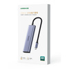 HUB Ugreen CM511 20956A 6w1 USB-C - HDMI / 3x USB-A 3.0 / czytnik kart SD/TF - szary