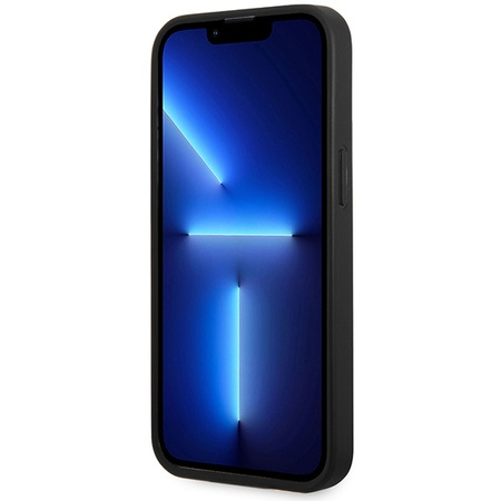 Etui Mercedes Leather Wave Patern na iPhone 14 Pro - czarne