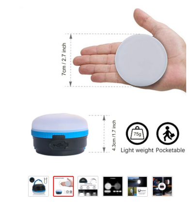 Lampa kempingowa latarka LED lampka do namiotu