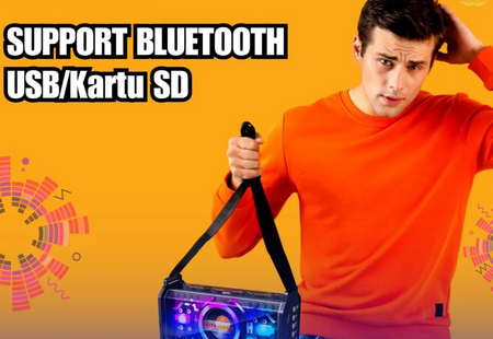 Głośnik Bluetooth EC-2310BT 10W, USB, SD, FM, Mocny Ba