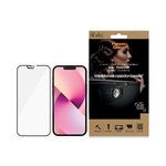 Szkło PanzerGlass E2E Microfracture antybakteryjne z osłoną aparatu z kryształem Swarovsky na iPhone 13 mini - z czarną ramką