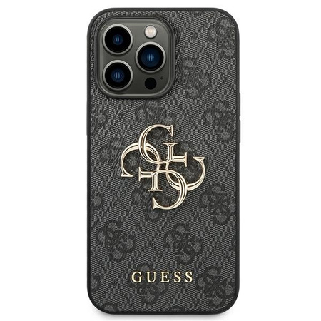 Etui Guess 4G Big Metal Logo na iPhone 14 Pro - szare