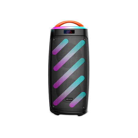 Przenośny głośnik imprezowy z oświetleniem RGB, Kolumna KARAOKE 20W, Bluetooth/FM, TWS, 2×6,5″ 