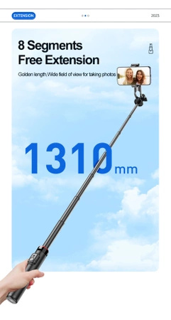 C18 Odłączany uchwyt Bardzo długi selfie Bluetooth Statyw Stabilizator