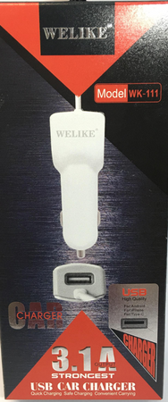 WK-111 MICRO Ładowarka samochodowa Quick Charge z szybkim ładowaniem przez USB - A  na micro
