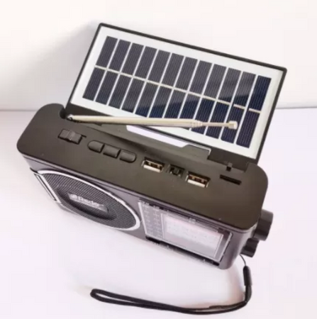 Bezprzewodowy głośnik Bluetooth FM/AM/MP3 Radio solarne ze światłem LED