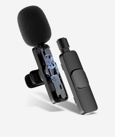 MIKROFON KRAWATOWY MIKROPORT BEZPRZEWODOWY PRZYPINANY TYP USB-C