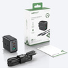 Acefast 2w1 ładowarka sieciowa 2x USB-C / USB-A 65W, PD, QC 3.0, AFC, FCP (zestaw z kablem USB-C 1.2m) czarny (A13 black)