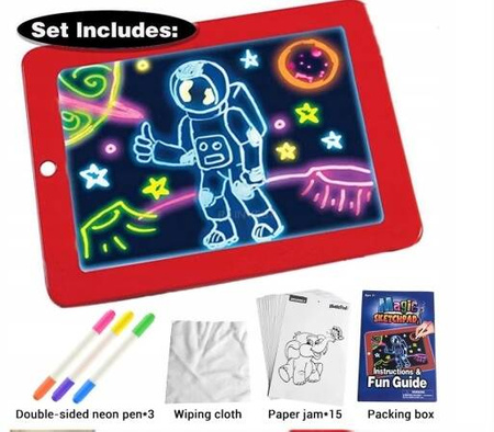 MAGICZNY TABLET MAGIC PAD LED ZNIKOPIS GRAFICZNY PREZENT DLA DZIECKA