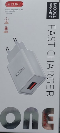 WK-017 Ładowarka sieciowa 230V USB 2.1A WELIKE