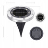 LAMPKI SOLARNE GRUNTOWE DISK LIGHT 4 szt RGB KOLOR