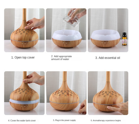 M2/ Nawilżacz Dyfuzor zapachowy z podświetleniem RGB i timer