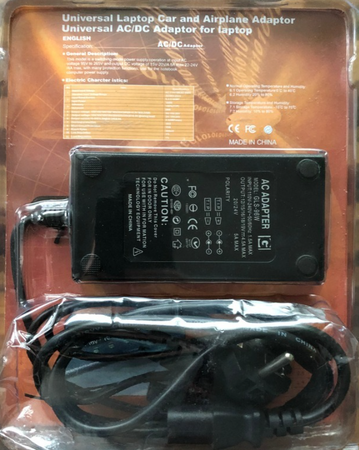 Zasilacz uniwerslany  120W + 9 końcówek