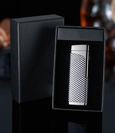 ZAPALNICZKA ŻAROWA trójogniowa do cygar i papierosów LCD