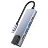 HUB Tech-Protect V3 5w1 USB-C - USB-A 3.0 / USB-A 2.0 / USB-C / HDMI / RJ45 - szary