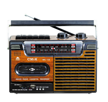 Przenośne radio kasetowe retro Głośnik AM / FM