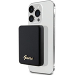 Powerbank indukcyjny Guess MagSafe Metal Script Logo 5W 3000mAh - czarny