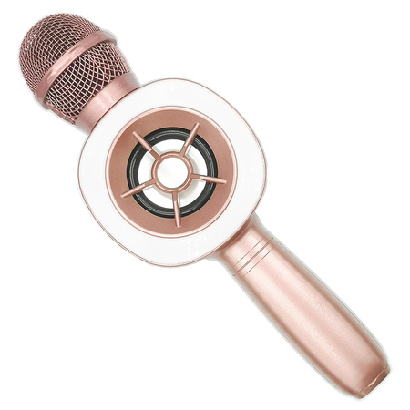 BEZPRZEWODOWY MIKROFON KARAOKE LED STROBOSKOP