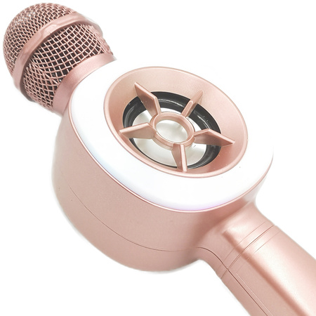 BEZPRZEWODOWY MIKROFON KARAOKE LED STROBOSKOP