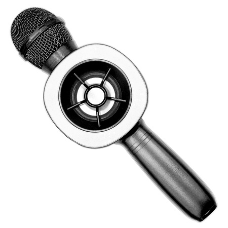 BEZPRZEWODOWY MIKROFON KARAOKE LED STROBOSKOP