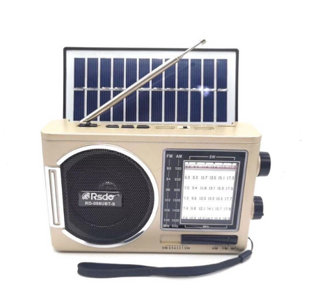 Bezprzewodowy głośnik Bluetooth FM/AM/MP3 Radio solarne ze światłem LED