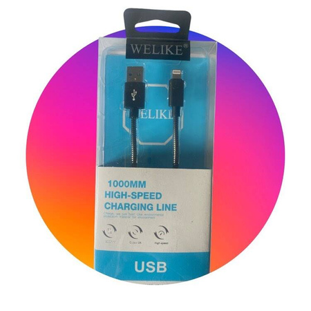 Kabel USB na Lightning oplot stalowy odpinany magnetycznie wtyk