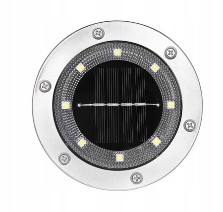 LAMPKI SOLARNE GRUNTOWE DISK LIGHT 4 szt RGB KOLOR