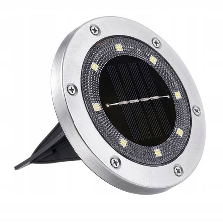 LAMPKI SOLARNE GRUNTOWE DISK LIGHT 4 szt RGB KOLOR