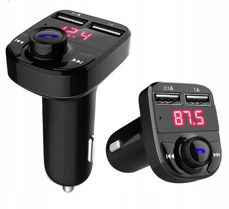 ODTWARZACZ USB MP3 TRANSMITER BT UCHWYT DO KOKPITU