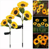 Solarna lampa ogrodowa SŁONECZNIKI zestaw 6 x kwiat słonecznika